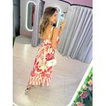 VESTIDO MIDI AJUSTE BUSTO OFF/VERMELHO