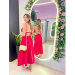 VESTIDO MIDI KARLA VERMELHO