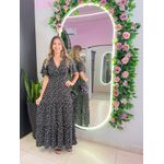 VESTIDO VALENTINA MANGA CURTA PRETO