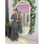 VESTIDO VALENTINA MANGA CURTA PRETO