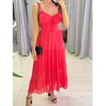 VESTIDO MIDI MIRELA VERMELHO LISO