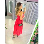 VESTIDO MIDI MIRELA VERMELHO LISO