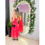 VESTIDO MIDI MIRELA VERMELHO LISO