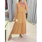 VESTIDO MIDI KATIA MARROM FLORIDO