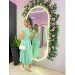 VESTIDO MIDI ENVELOPE MANGA CURTA VERDE AGUA