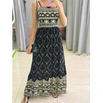 VESTIDO LAIS LONGUETE PRETO/OFF