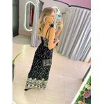 VESTIDO LAIS LONGUETE PRETO/OFF