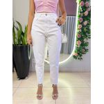 CALÇA MOM LISA BRANCA BRANCO