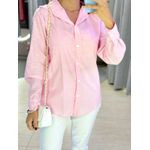 CONJUNTO CAMISA CROPPED ROSA