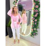 CONJUNTO CAMISA CROPPED ROSA