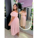 VESTIDO PLUS SIZE VIOLETA MIDI ROSE