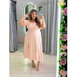 VESTIDO PLUS SIZE VIOLETA MIDI ROSE