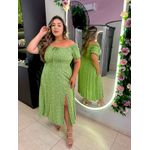 VESTIDO PLUS SIZE VIOLETA MIDI VERDE