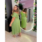VESTIDO PLUS SIZE VIOLETA MIDI VERDE