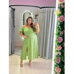 VESTIDO PLUS SIZE VIOLETA MIDI VERDE