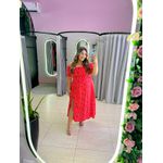 VESTIDO PLUS SIZE VIOLETA MIDI VERMELHO