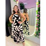 VESTIDO MIDI KATIA PRETO/NUDE