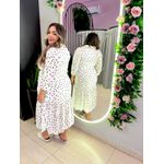 VESTIDO MIDI FLORA POA BRANCO
