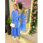 VESTIDO MIDI FLORA POA AZUL