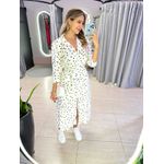 VESTIDO MIDI FLORA POA BRANCO