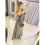 VESTIDO MIDI FERNANDA CINZA LISO
