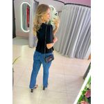 CALÇA MOM FENDA JEANS ESCURO
