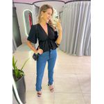 CALÇA MOM FENDA JEANS ESCURO