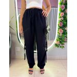 CALÇA CARGO ELASTICO PRETO