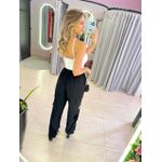 CALÇA CARGO ELASTICO PRETO