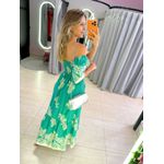 VESTIDO FERNANDA MANGA CURTA VERDE/OFF