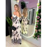 VESTIDO FERNANDA MANGA CURTA OFF/PRETO