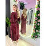 VESTIDO MIDI ENVELOPE MANGA LONGA MARSALA