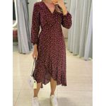VESTIDO MIDI ENVELOPE MANGA LONGA MARSALA