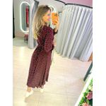 VESTIDO MIDI ENVELOPE MANGA LONGA MARSALA