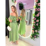 VESTIDO MIDI VIOLETA VERDE CLARO