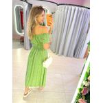 VESTIDO MIDI VIOLETA VERDE CLARO