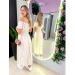 VESTIDO MIDI VIOLETA OFF/NUDE