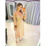 VESTIDO MIDI VIOLETA MARROM
