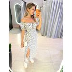 VESTIDO MIDI VIOLETA OFF/ AZUL