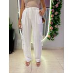 CALÇA CARGO ELASTICO BRANCO