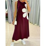 VESTIDO MIDI FLOR AMARRAÇÃO MARSALA