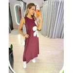 VESTIDO MIDI FLOR AMARRAÇÃO MARSALA