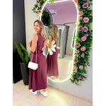 VESTIDO MIDI FLOR AMARRAÇÃO MARSALA
