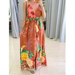 VESTIDO LONGO ALICE MARROM