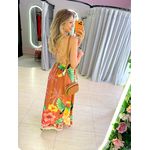 VESTIDO LONGO ALICE MARROM