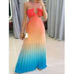 VESTIDO NANDA LARANJA/ AZUL