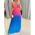 VESTIDO NANDA AZUL/ ROSA