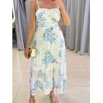 VESTIDO MIDI MILENE OFF/ AZUL