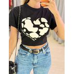T-SHIRT CORAÇÃO PRETO