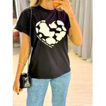 T-SHIRT CORAÇÃO PRETO